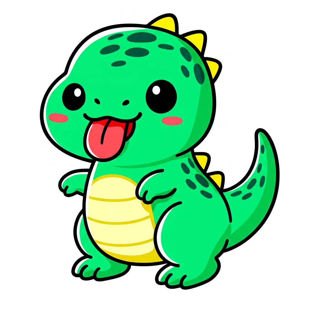 Adorable Baby Dinosaur Coloring Page - Colored Preview