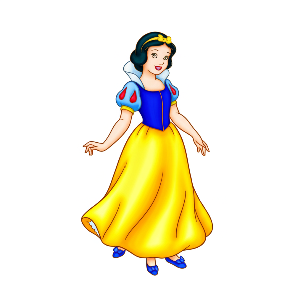 Enchanting Snow White Coloring Page - Colored Preview