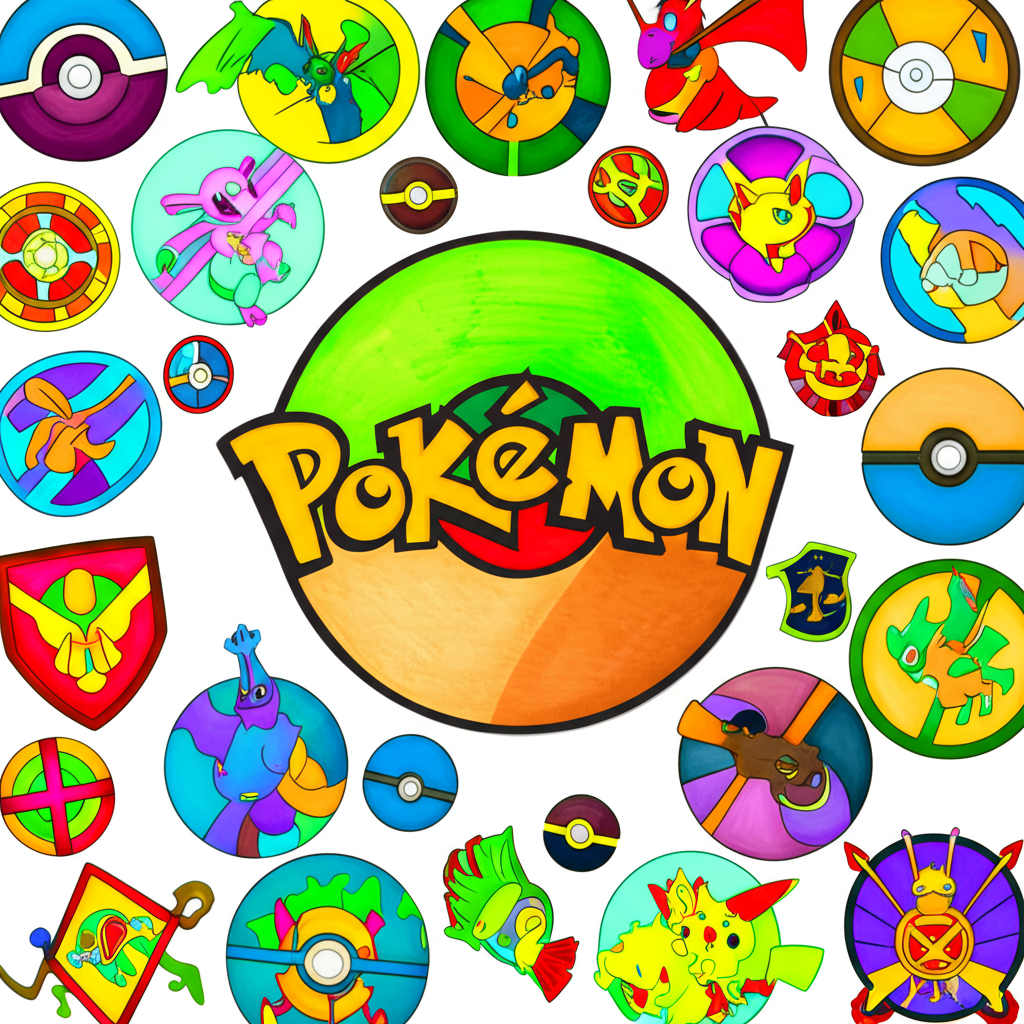Pokémon Universe Collage Coloring Page - Colored Preview