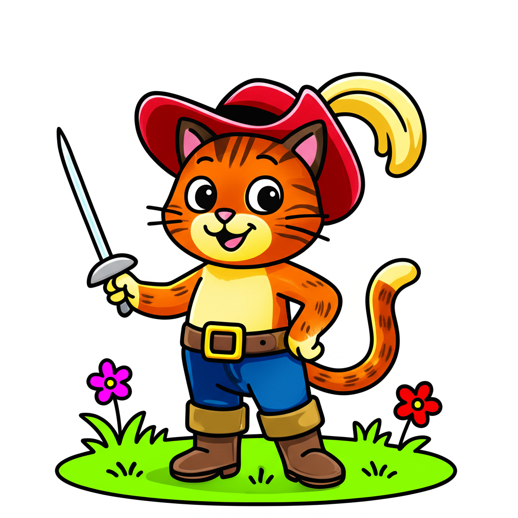 Brave Puss in Boots Coloring Page Adventure - Colored Preview