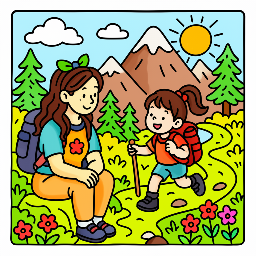 Mountain Hike Adventure - Colored Preview