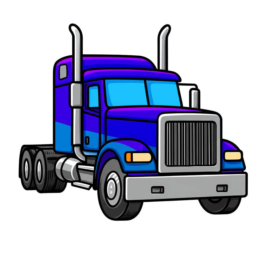 Mighty Semi-Truck Power - Colored Preview