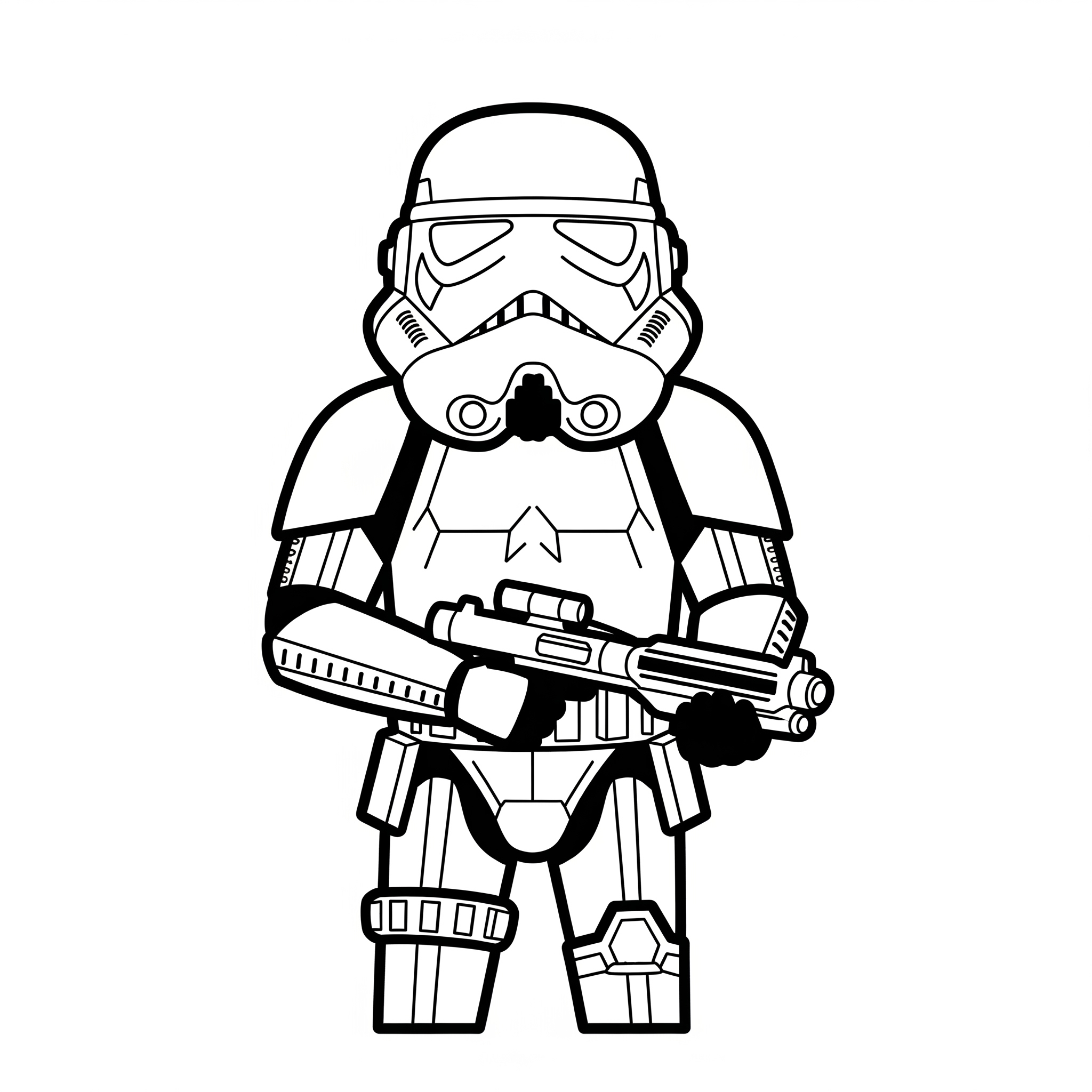 Classic Stormtrooper Ready for Action Coloring Page