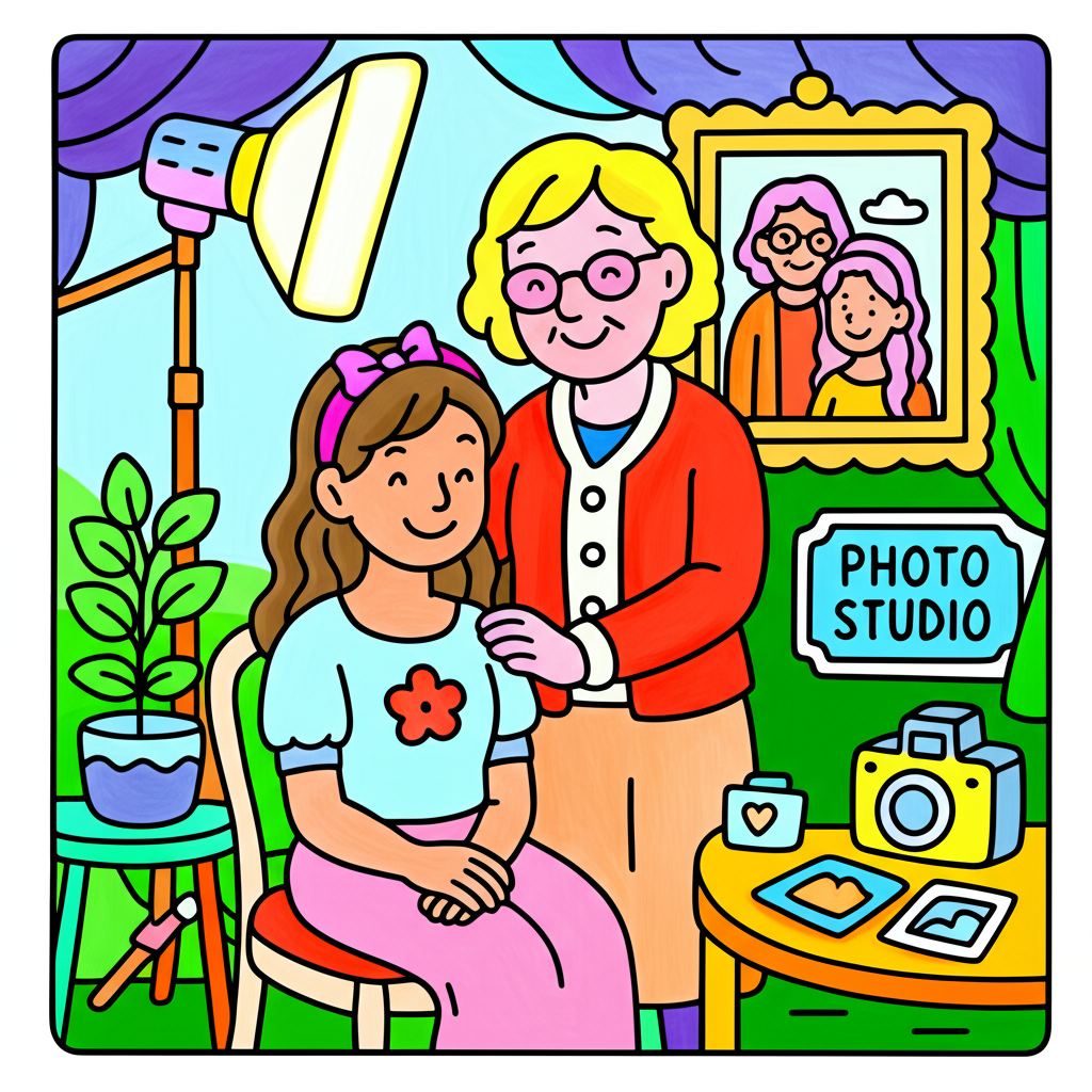 Studio Smiles with Grandma - Colored Preview