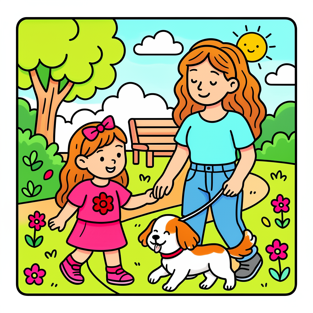 Sunny Park Day Adventure - Colored Preview