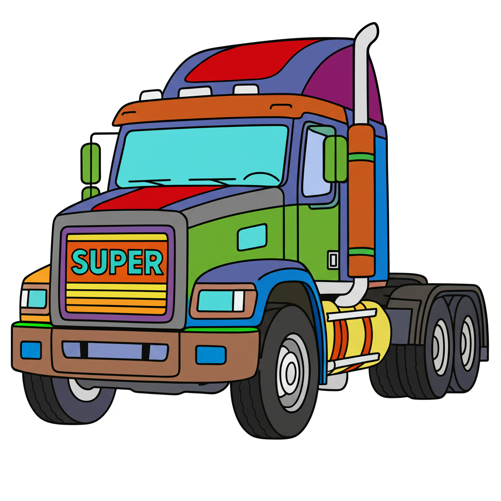 Super Semi-Truck Adventure - Colored Preview
