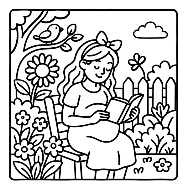 Mom's Special Activity & Message Page coloring page